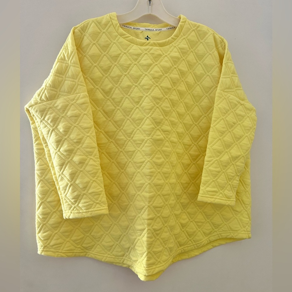 Tuckernuck Yellow Quilted Sweatshirt